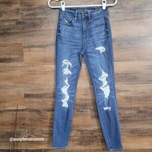 American Eagle Jeans 00 Dream Jegging Tummy Control Super Hi Rise Stretch Denim